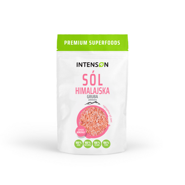 Sól himalajska różowa jodowana - gruba 500g - Intenson.pl